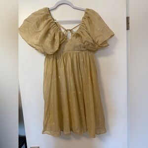Moon River XS yellow babydoll dress